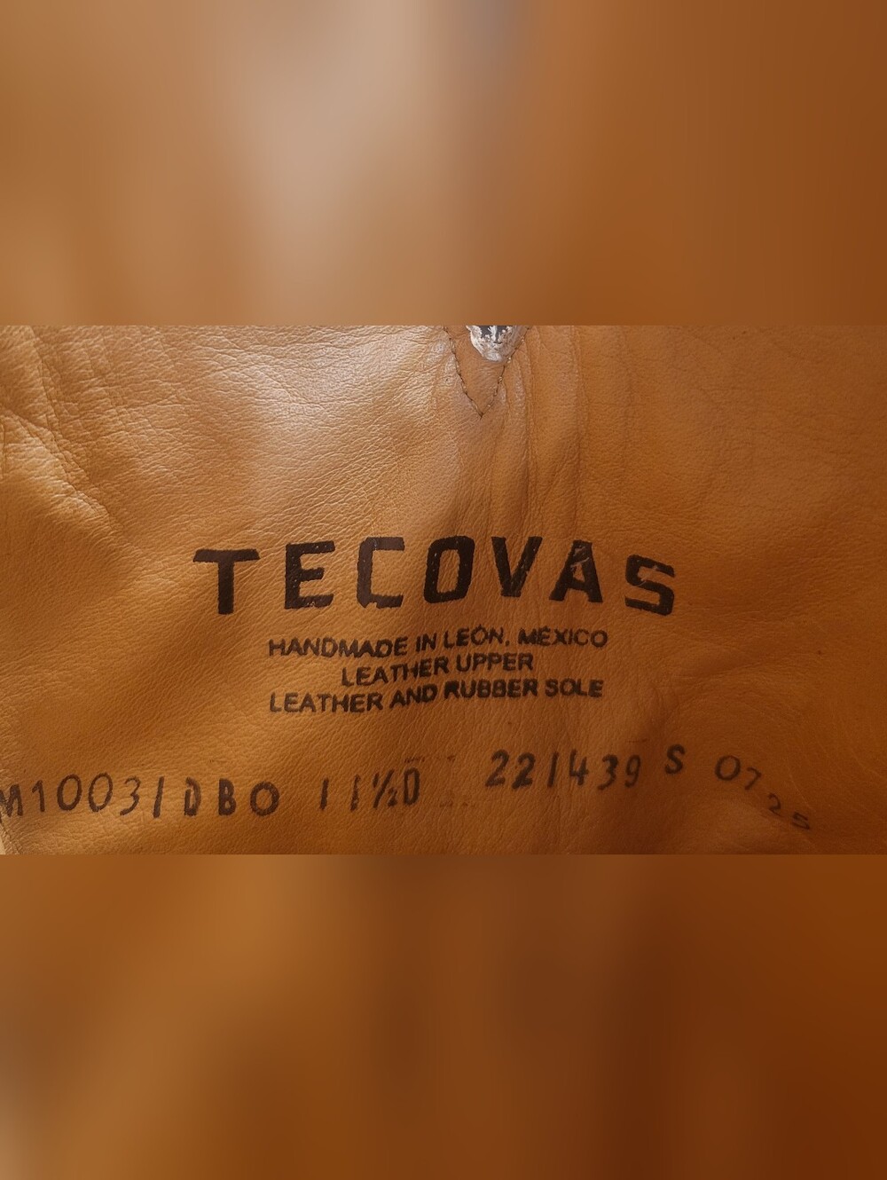 Tecovas The Doc Frontier Men's Size 11.5D Dark Chestnut & Rust Orange Boots - Picture 14 of 14